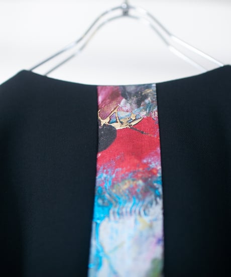 《0＜nisai+α≦Y》 riri zip painted jacket / formal black