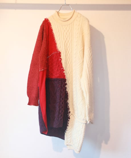 "彼女に贈るリボン・ニット・ワンピース" Your knit One-piece dress with ribbons, Rebuild by vintages