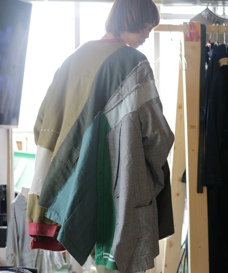 "柳と桃の不純異装交遊" Willow and peach pullover, reconstructed from mix vintages