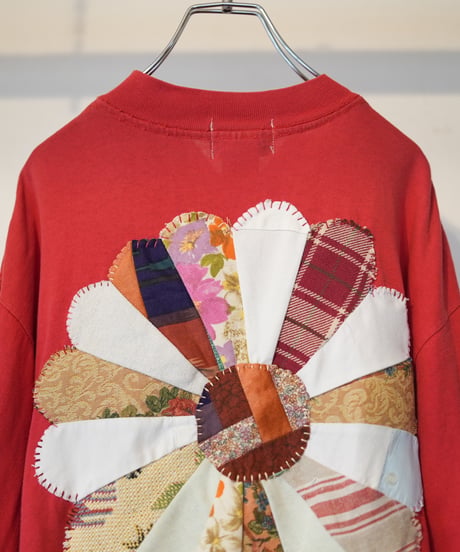 "私だけの花のロンT / 第十四色" my own flower longlong-sleeved T-shirt, Rebuild by vintages
