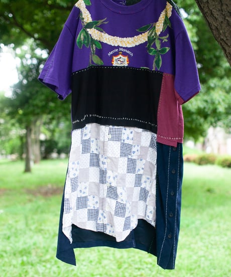 "花遊びのワンピース" flower play dress, rebuild by vintages