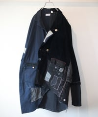 "抱きしめるおおきな黒" Embracing black Coat, Rebuild by vintages