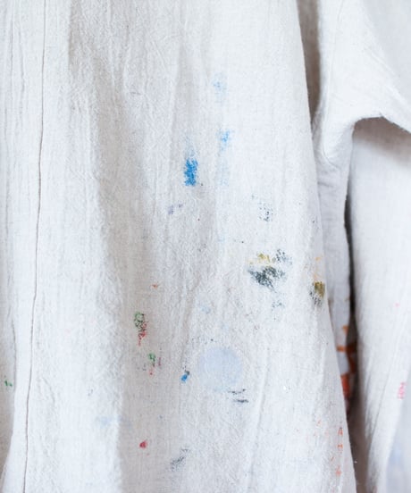 《0＜nisai+α≦Y》 metal hook paint shirt jacket / Atelier linen