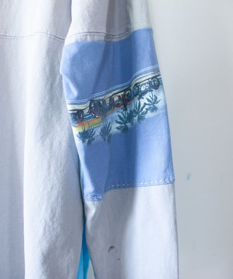 "うみべの花々" seaside flowers long-sleeved T-shirt, Rebuild by vintages