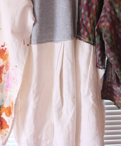 "愛の別名／レヴィ＝ストロースへ捧ぐ" Bricolage long shirt dedicated to Levi Strauss, rebuild by vintages