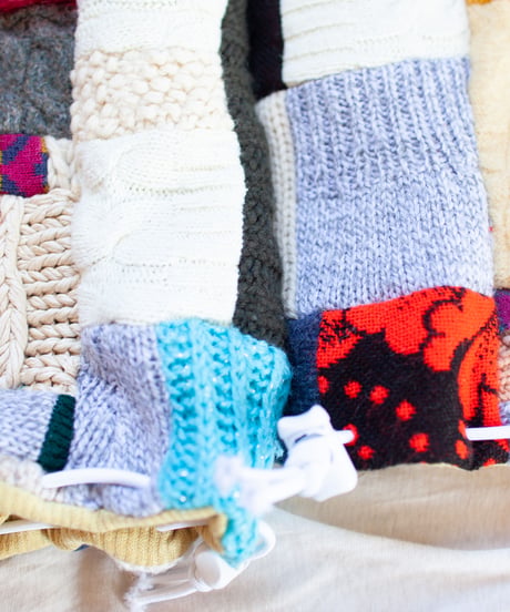 "つぎはぎのアームニット／レッグウォーマー 第四十四色" Arm Knit/Leg Warmers, Rebuild by vintages