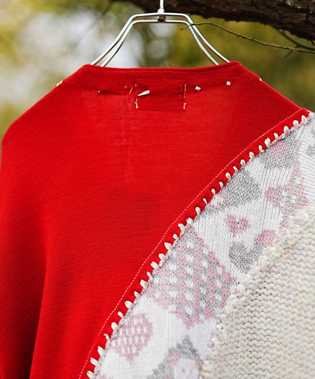 "ふたつのハート" Double heart knit, Rebuild by vintages