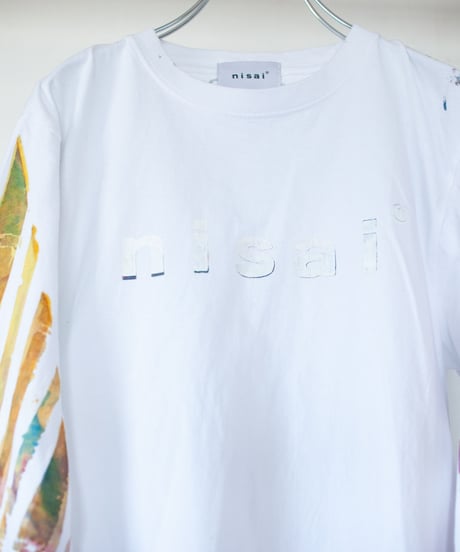 "色彩手刷り（あるいは翼）のロンT 第二色" Multi color hand-printed (or winged) long-sleeved T-shirt