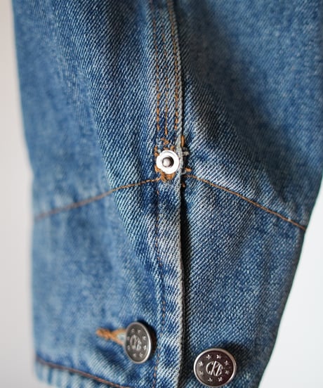 "ブルーグランジフーディーショートジャケット" Blue grunge hoodie short jacekt, Rebuild by vintages