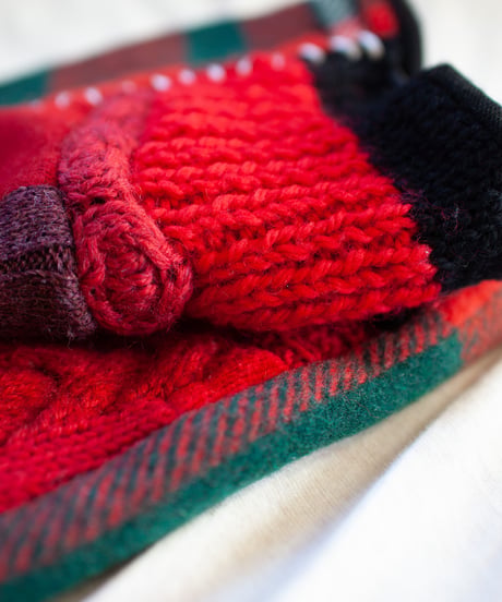 "つぎはぎのアームニット／レッグウォーマー 第三十一色" Arm Knit/Leg Warmers, Rebuild by vintages