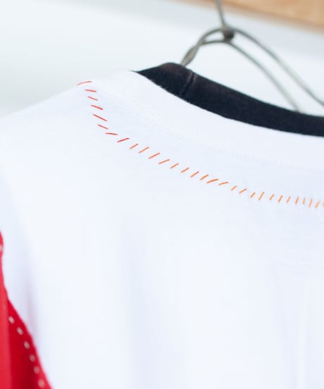 "ロックンロールと花の色彩" rock'n'roll and flowers long-sleeved T-shirt, Rebuild by vintages