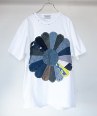 "私だけの花のTシャツ / 第八十色" my own flower T-shirt, Patchworked by vintages