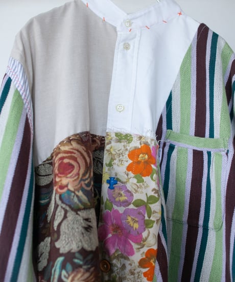 "飛行機から見下ろす花畑" The flowerfield's colorful that look down from Airplane, rebuild by vintages