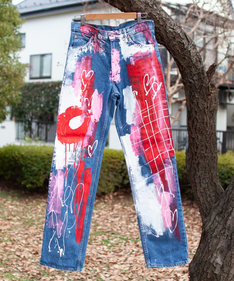 “愛し合う二人” Two people in love, the sky of happiness, Based on Vintage Levi’s