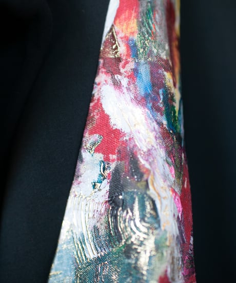 《0＜nisai+α≦Y》 riri zip painted jacket / formal black