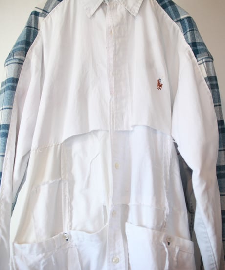 "月食" Lunar eclipse long shirt, Rebuild by vintages