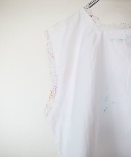 "片隅に潜む色彩" Color lurking in the corner, Hand-painted based on French One-piece
