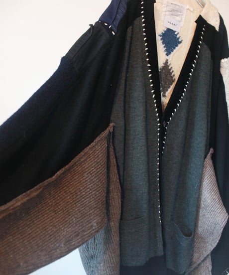 "月明かりの下の天使"  Angel under the moonlight (imitating the collar) knit, Rebuild by vintages