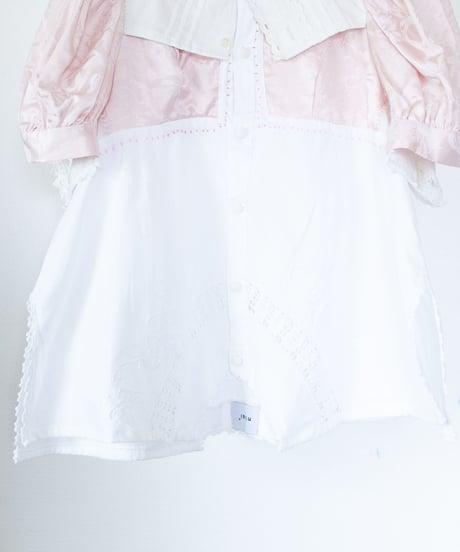 "ひっくりかえったドレスブラウス" upside down dress blouse, rebuild by vintages