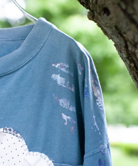 "私だけの花のロンT / 第五色" my own flower longlong-sleeved T-shirt, Rebuild by vintages