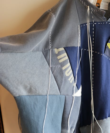 "虹の前の光" The light before rainbow pullover, reconstructed from mix vintages