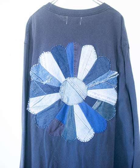 "私だけの花のロンT / 第十一色" my own flower longlong-sleeved T-shirt, Rebuild by vintages