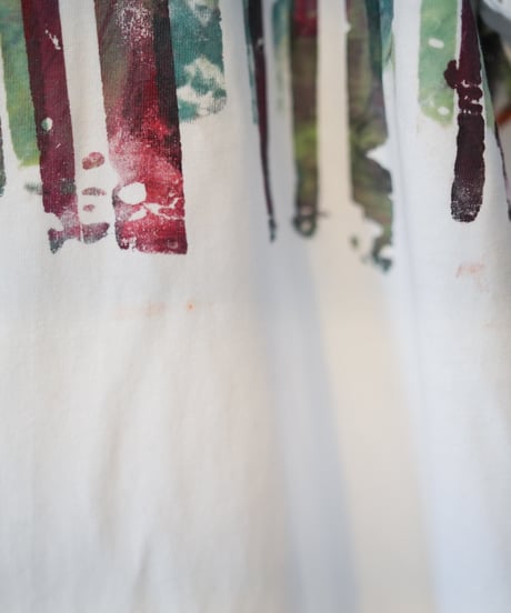 "色彩手刷りのTシャツ 2024年版 第五色" T-shirt with hand-printed colors