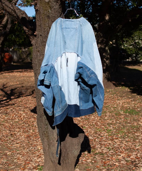 "青くゆめみるスリーピー・デニムガウンコート" Dreamy Blue Sleepy Denim Gown Coat, Rebuild by vintages
