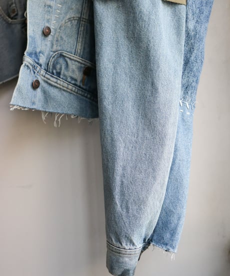 "HOPES AND LORE" Over Heavy military Jacket, reconstructed from mix vintages
