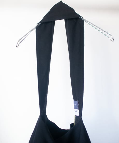 《0＜nisai+α≦Y》 Painted Ball bag / wool and cotton black