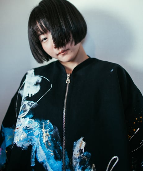 《0＜nisai+α≦Y》 riri zip painted coat / formed black