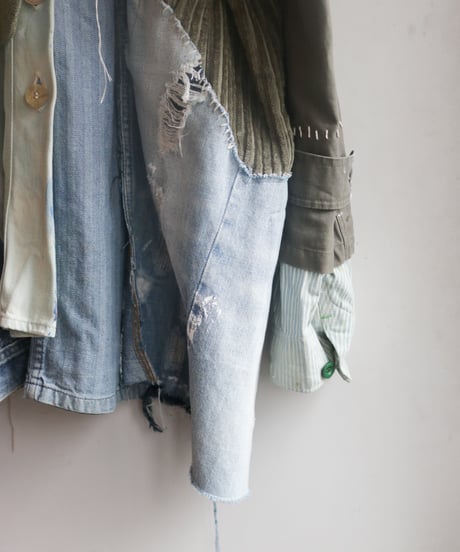 "荒くれ者の約束" Promise of the rough man coat jacket, reconstructed from mix vintages