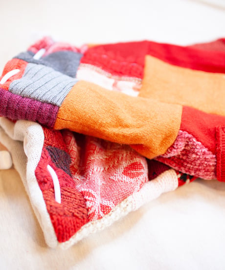 "つぎはぎのアームニット／レッグウォーマー 第十七色" Arm Knit/Leg Warmers, Rebuild by vintages