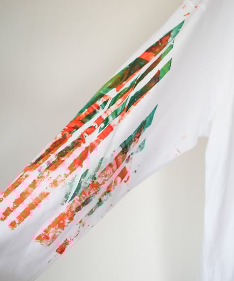 "色彩手刷りと刻まれた名のロンT 2024年版 第九色" T-shirt with hand-printed colors and engraved name