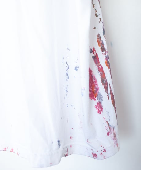 "色彩記録の手刷りのTシャツ 第四十色" T-shirt by Analog silk screen overlay blurring hand-print