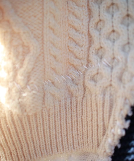 "青の向こうへ" Beyond blue knit, Rebuild by vintages