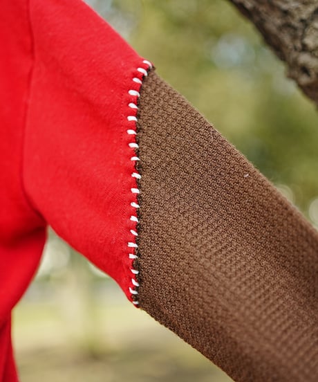 "ふたつのハート" Double heart knit, Rebuild by vintages