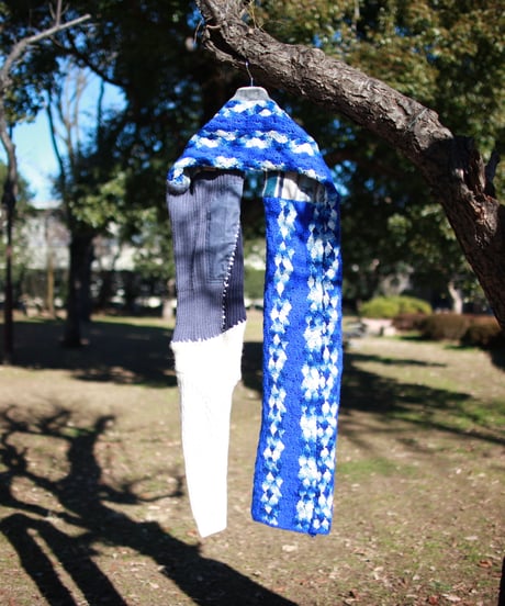 "青に抱かれる彼女のマフラー" Her muffler embraced by blue, Rebuild by vintages