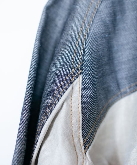 《nisai × soma komatsuno》"私だけの花" Patchwork oversized jacket, Rebuild by vintage rug and denim