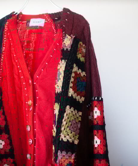 "花のカーディガン" Flowers cardigan, Rebuild by vintages