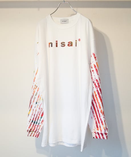 "色彩手刷りと刻まれた名のロンT 2024年版 第一色" T-shirt with hand-printed colors and engraved name
