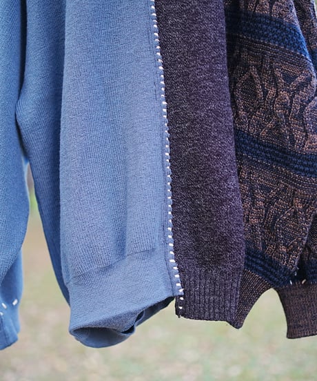 "理と青のカーディガン" Reason and Blue Cardigan, rebuild by vintages