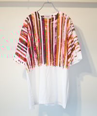 "色彩手刷りのTシャツ 2024年版 第一色" T-shirt with hand-printed colors