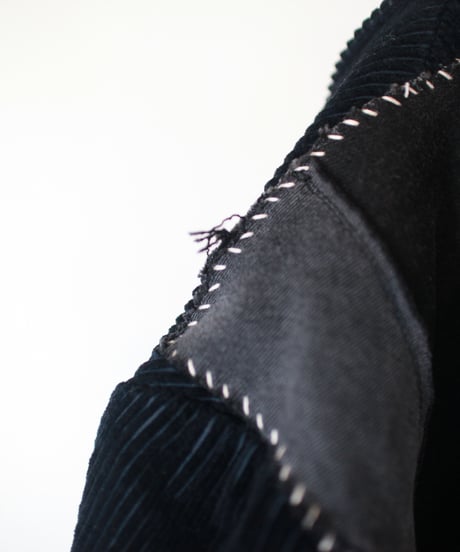 "抱きしめるおおきな黒" Embracing black Coat, Rebuild by vintages