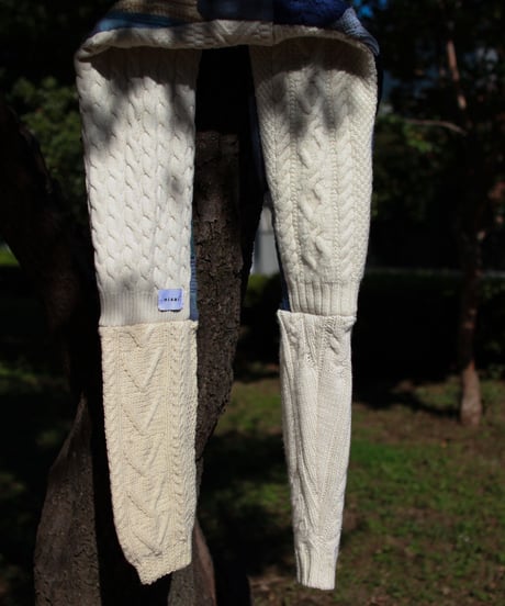 "あの日、青かっただけのニット・マフラー" past blue muffler, Rebuild by vintages
