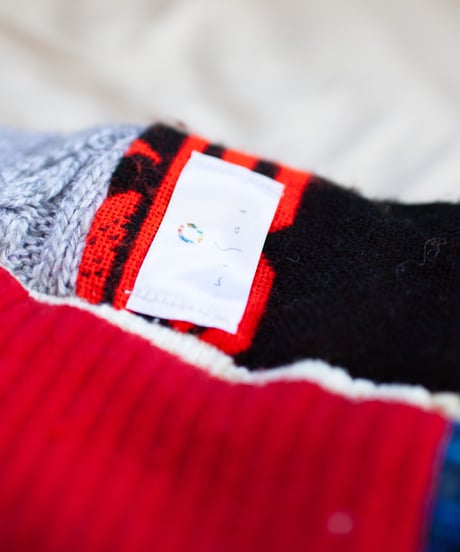 "つぎはぎのアームニット／レッグウォーマー 第四十四色" Arm Knit/Leg Warmers, Rebuild by vintages