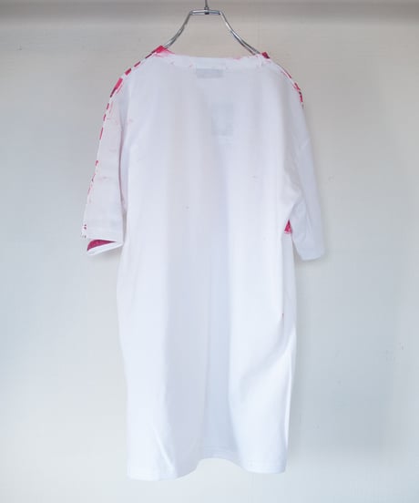 "赤い日差し" Red sunshine, Hand-printed silk-screen T-shirt