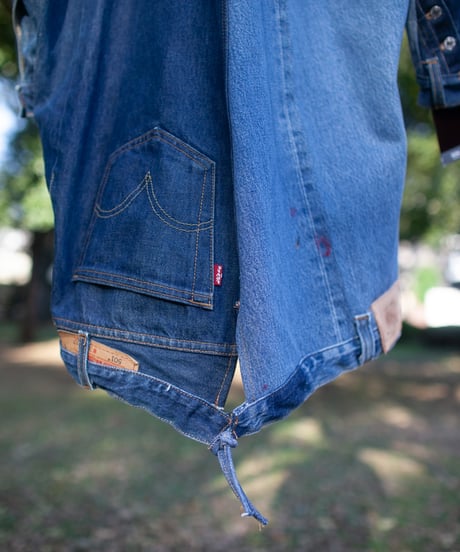 《nisai × soma komatsuno》"リーバイス・デニム・モッズ" Patchwork mods coat, Rebuild by vintage Levis