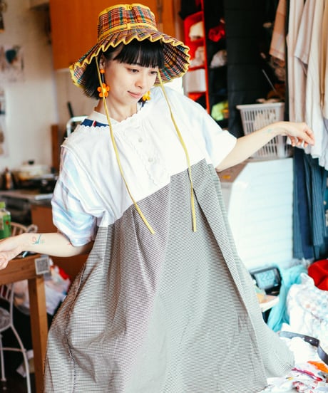 "雨が上がったらお出かけしましょう" Let's go out when it rains Dress, rebuild by vintages