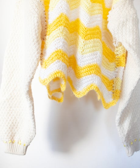 "乱反射する光の結晶" light crystals short-knit, Rebuild by vintages
